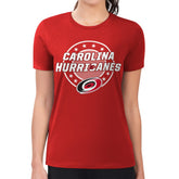 Carolina Hurricanes G-III 4Her by Carl Banks Women's Super-Slim Lightweight Pinstripe Circle Graphic T-Shirt - NHL T-shirts