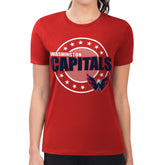 Washington Capitals G-III 4Her by Carl Banks Women's Super-Slim Lightweight Pinstripe Circle Graphic T-Shirt - NHL T-shirts