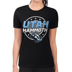 Utah Mammoth G-III 4Her by Carl Banks Women's Super-Slim Lightweight Pinstripe Circle Graphic T-Shirt - NHL T-shirts