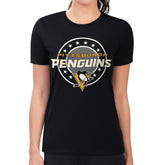Pittsburgh Penguins G-III 4Her by Carl Banks Women's Super-Slim Lightweight Pinstripe Circle Graphic T-Shirt - NHL T-shirts