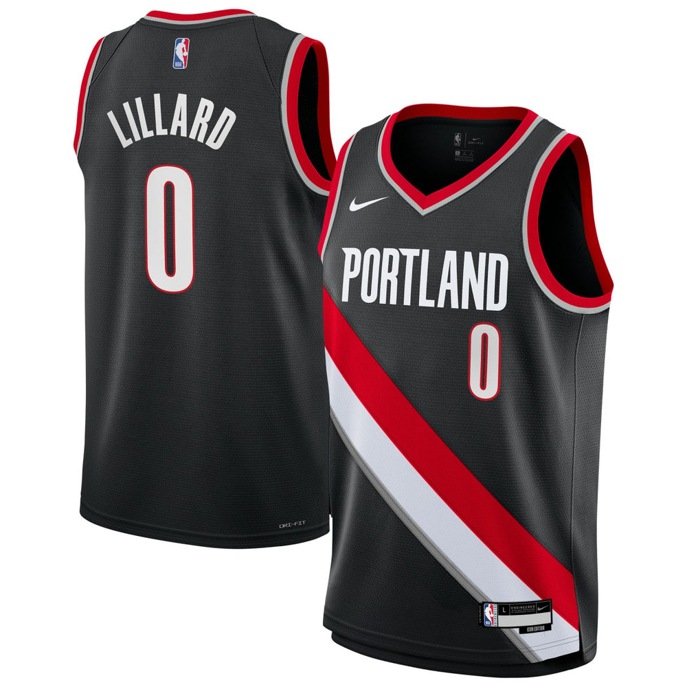 Black Damian Lillard Portland Trail Blazers Youth Swingman Jersey | NBA