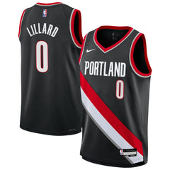 Black Damian Lillard Portland Trail Blazers Youth Swingman Jersey | NBA