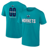 Teal Charlotte Hornets Center Court Name & Number Custom T-Shirt | NBA
