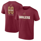 Wine Cleveland Cavaliers Center Court Name & Number Custom T-Shirt sale | NBA