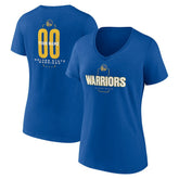 Royal Golden State Warriors Women's Center Court Name & Number Custom V-Neck T-Shirt sale | NBA