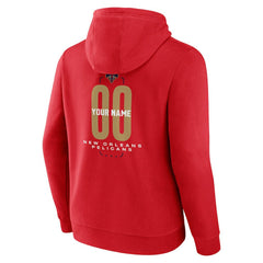 Red New Orleans Pelicans Center Court Name & Number Custom Hoodie | NBA