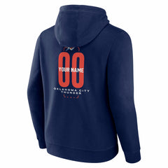 Navy Oklahoma City Thunder Center Court Name & Number Custom Hoodie | NBA