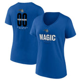 Blue Orlando Magic Women's Center Court Name & Number Custom V-Neck T-Shirt | NBA