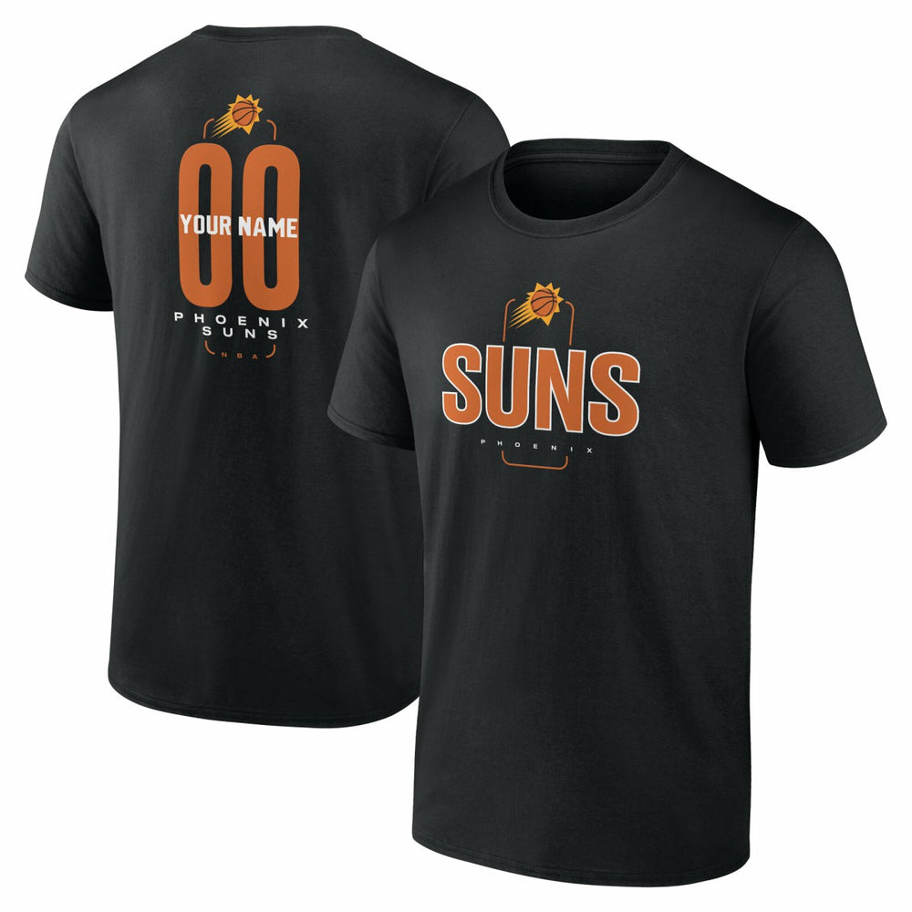 Black Phoenix Suns Center Court Name & Number Custom T-Shirt | NBA