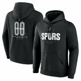 Black San Antonio Spurs Center Court Name & Number Custom Hoodie | NBA