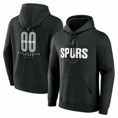 Black San Antonio Spurs Center Court Name & Number Custom Hoodie | NBA