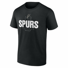 Black San Antonio Spurs Center Court Name & Number Custom T-Shirt | NBA