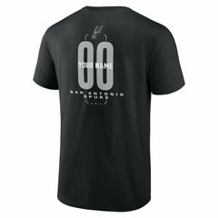 Black San Antonio Spurs Center Court Name & Number Custom T-Shirt | NBA