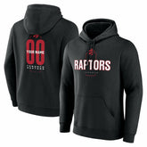 Black Toronto Raptors Center Court Name & Number Custom Hoodie | NBA