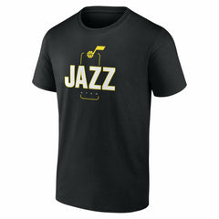Black Utah Jazz Center Court Name & Number Custom T-Shirt | NBA