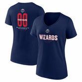 Navy Washington Wizards Women's Center Court Name & Number Custom V-Neck T-Shirt | NBA