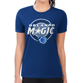 Blue Orlando Magic G-III 4Her by Carl Banks Women's Super-Slim Lightweight Pinstripe Circle Graphic T-Shirt | NBA