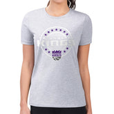 Gray Sacramento Kings G-III 4Her by Carl Banks Women's Super-Slim Lightweight Pinstripe Circle Graphic T-Shirt | NBA