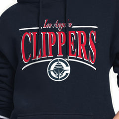 Navy LA Clippers Starter Women's Arch Stripe Fleece Hoodie | NBA