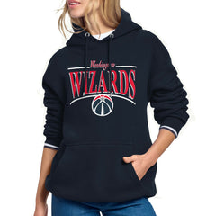 Navy Washington Wizards Starter Women's Arch Stripe Fleece Hoodie | NBA
