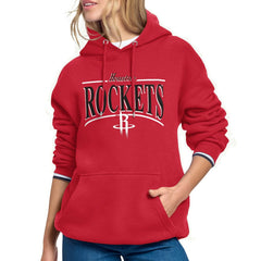 Red Houston Rockets Starter Women's Arch Stripe Fleece Hoodie sale | NBA