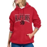 Red Toronto Raptors Starter Women's Arch Stripe Fleece Hoodie | NBA