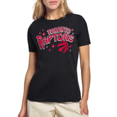 Black Toronto Raptors Starter Women's Fireworks T-Shirt | NBA