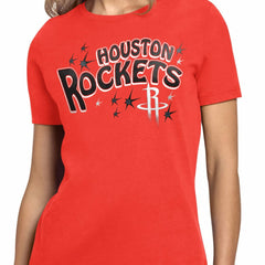 Red Houston Rockets Starter Women's Fireworks T-Shirt | NBA