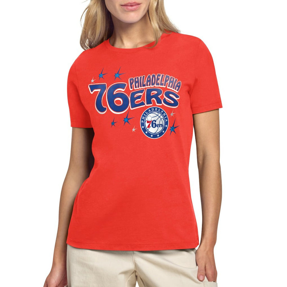 Red Philadelphia 76ers Starter Women's Fireworks T-Shirt | NBA