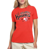 Red Atlanta Hawks Starter Women's Fireworks T-Shirt | NBA