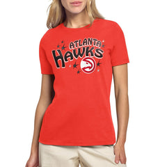 Red Atlanta Hawks Starter Women's Fireworks T-Shirt | NBA