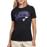 Black Utah Jazz Starter Women's Fireworks T-Shirt | NBA