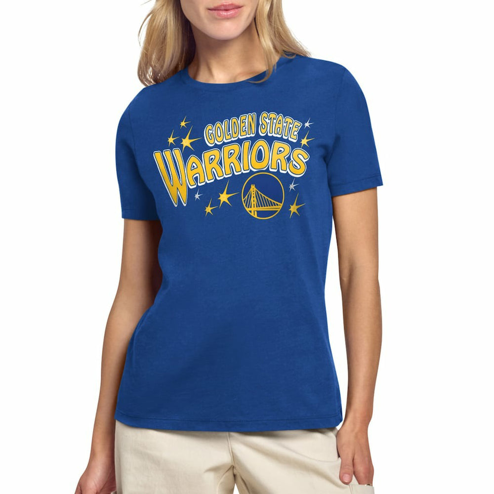 Royal Golden State Warriors Starter Women's Fireworks T-Shirt sale | NBA