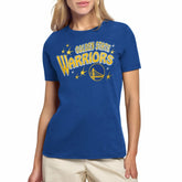 Royal Golden State Warriors Starter Women's Fireworks T-Shirt sale | NBA
