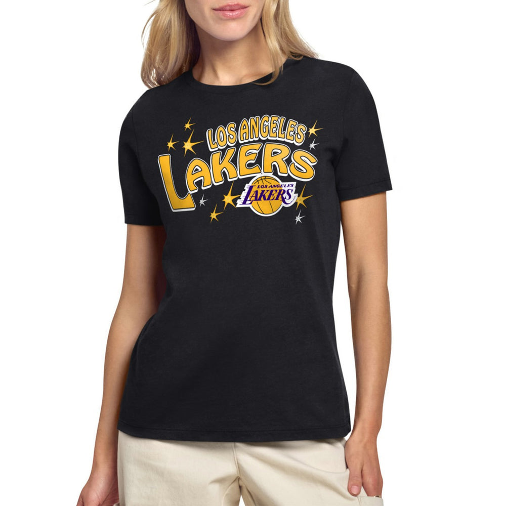 Black Los Angeles Lakers Starter Women's Fireworks T-Shirt | NBA