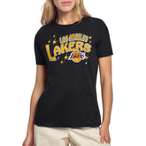 Black Los Angeles Lakers Starter Women's Fireworks T-Shirt | NBA