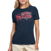 Navy New Orleans Pelicans Starter Women's Fireworks T-Shirt | NBA