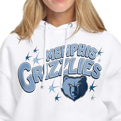 White Memphis Grizzlies Starter Women's Fireworks Fleece Hoodie | NBA