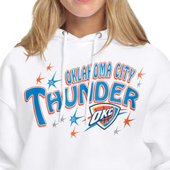 White Oklahoma City Thunder Starter Women's Fireworks Fleece Hoodie | NBA
