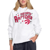 White Toronto Raptors Starter Women's Fireworks Fleece Hoodie | NBA