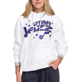 White Utah Jazz Starter Women's Fireworks Fleece Hoodie | NBA