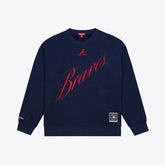 Atlanta Braves Mitchell & Ness Women's Script Sweatshirt - MLB Sweatshirts