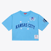 Kansas City Royals Mitchell & Ness Women's Pep Rally Cropped Boxy T-Shirt - MLB T-shirts