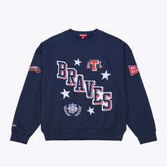 Atlanta Braves Mitchell & Ness Women's Pep Rally Sweatshirt - MLB Sweatshirts