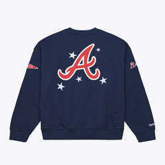 Atlanta Braves Mitchell & Ness Women's Pep Rally Sweatshirt - MLB Sweatshirts