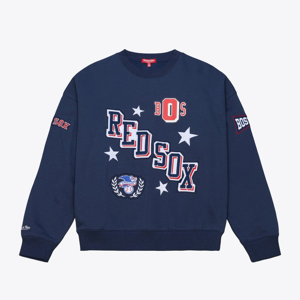 Boston Red Sox Mitchell & Ness Women's Pep Rally Sweatshirt - MLB Sweatshirts