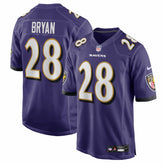 Baltimore Ravens Taven Bryan Team Game Jersey | NFL Discount