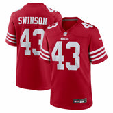 San Francisco 49ers Messiah Swinson Team Game Jersey | NFL Near me