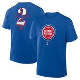 Blue Cade Cunningham Detroit Pistons In The Paint Name & Number T-Shirt sale | NBA