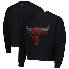Black Chicago Bulls Terez Unisex Oversized Gemstone Logo Sweatshirt | NBA